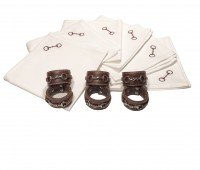Serviettenringe Leather Bit (6er Set)
