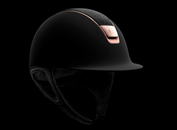 Samshield Shadowmatt schwarz + Eidechse Leder + roségold Details M