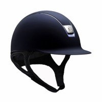 Samshield Reithelm Shadowmatt navy + chrome blue Trim + 5 Swarovski